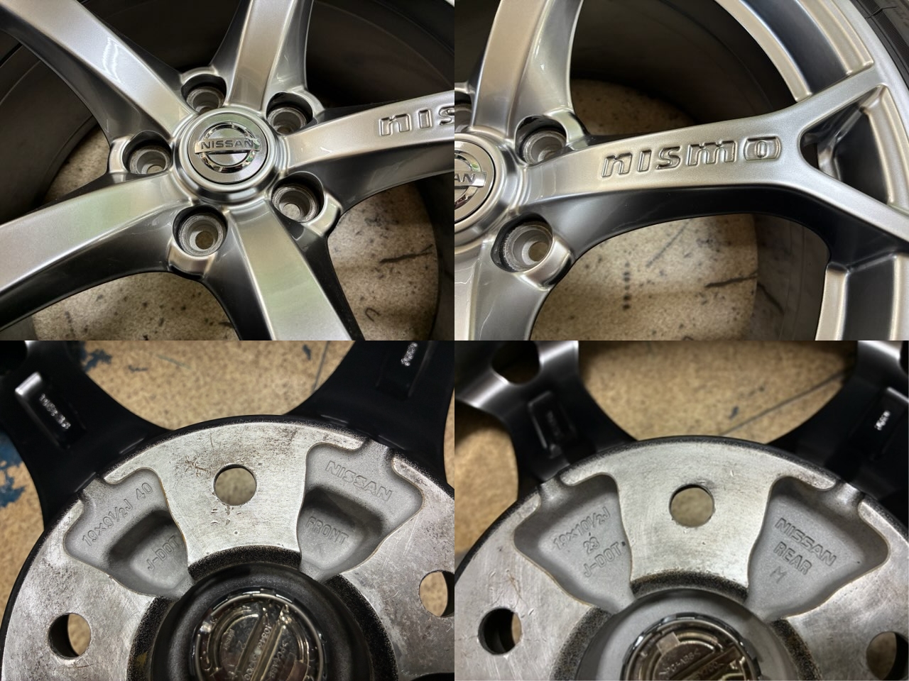 完売)(中古ホイール 中古タイヤ) 極上品 軽量 鍛造フェアレディZ Z34
